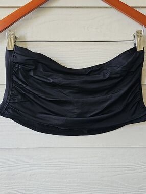 Massimo Black Athletic Swim Skirt Lightweight Performanc